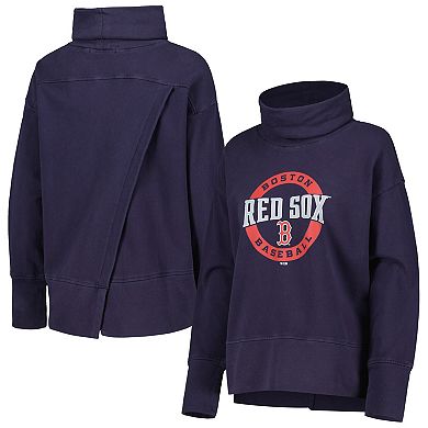 Women's Levelwear Navy Boston Red Sox Sunset Farm Team Pullover Sweatshirt