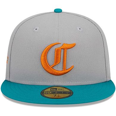 Men's New Era Gray/Teal Cincinnati Reds 59FIFTY Fitted Hat