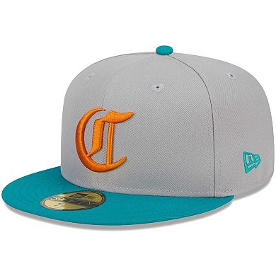 Men's New Era Gray/Teal Cincinnati Reds 59FIFTY Fitted Hat
