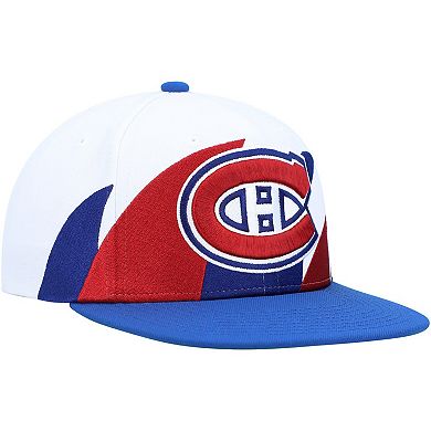 Men's Mitchell & Ness White/Blue Montreal Canadiens Vintage Sharktooth Snapback Hat