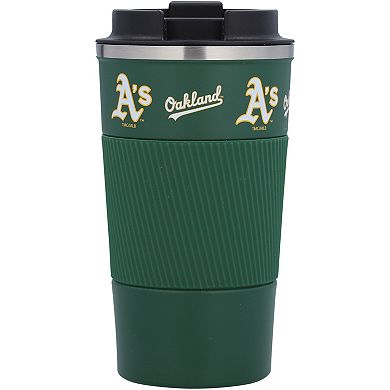 Oakland Athletics 18oz Coffee Tumbler with Silicone Grip