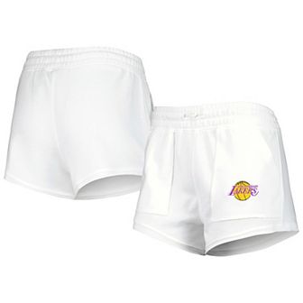 Women's Concepts Sport White Los Angeles Lakers Sunray Shorts