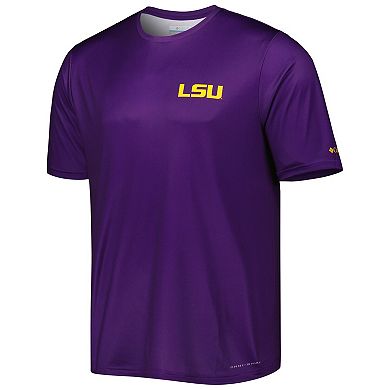 Men's Columbia Purple LSU Tigers Terminal Tackle Omni-Shade T-Shirt