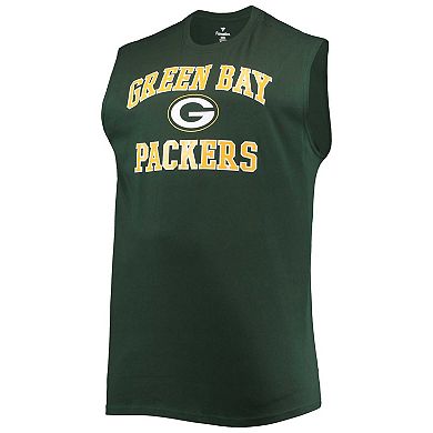 Men's Green Green Bay Packers Big & Tall Muscle Tank Top