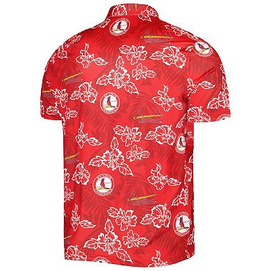Men's Reyn Spooner Red St. Louis Cardinals Cooperstown Collection Puamana Print Polo
