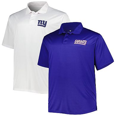 Men's Fanatics Branded Royal/White New York Giants Solid Two-Pack Polo Set