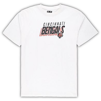 Men's Concepts Sport White/Charcoal Cincinnati Bengals Big & Tall T-Shirt and Shorts Set
