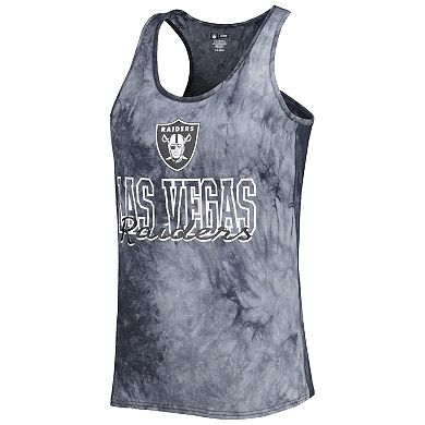 Women's Concepts Sport Charcoal Las Vegas Raiders Billboard Scoop Neck Racerback Tank Top and Shorts Sleep Set