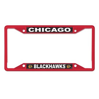 WinCraft Chicago Blackhawks Chrome Colored License Plate Frame