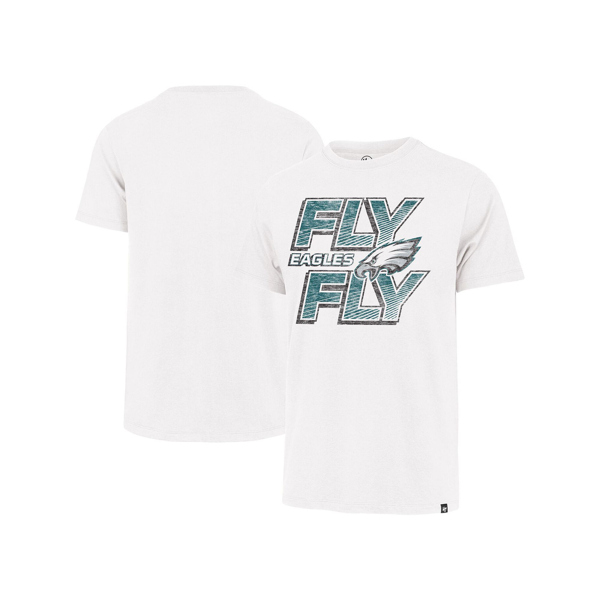Mens 47 White Philadelphia Eagles Fly Regional Franklin T-Shirt, Size: 2X