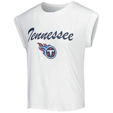 Women's Concepts Sport White/Cream Tennessee Titans Montana Knit T-Shirt & Shorts Sleep Set
