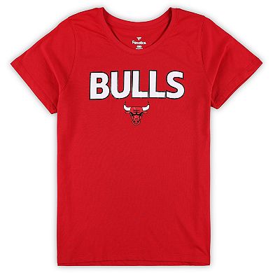 Women's Fanatics Branded Red/Heather Gray Chicago Bulls Plus Size T-Shirt & Shorts Combo Set