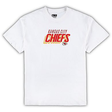 Men's Concepts Sport White/Charcoal Kansas City Chiefs Big & Tall T-Shirt and Shorts Set