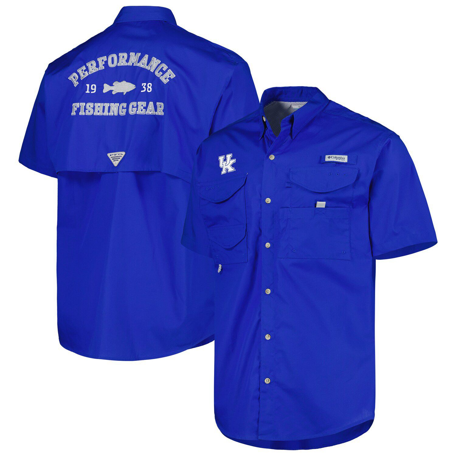 Wildcats, Kentucky Men's Columbia Tamiami Short Sleeve Shirt - Big Sizing