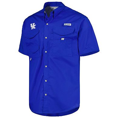 Men's Columbia Royal Kentucky Wildcats Bonehead Button-Up Shirt