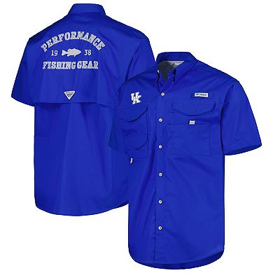 Men's Columbia Royal Kentucky Wildcats Bonehead Button-Up Shirt