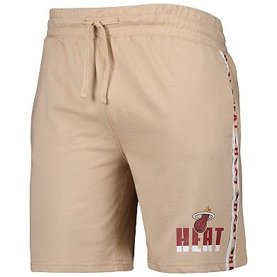 Men's Concepts Sport Tan Miami Heat Team Stripe Shorts
