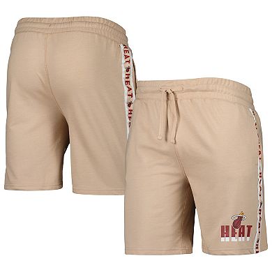 Men's Concepts Sport Tan Miami Heat Team Stripe Shorts