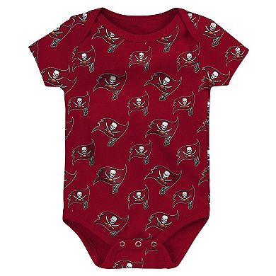 Newborn & Infant Red/Gray Tampa Bay Buccaneers Two-Pack Double Up Bodysuit Set