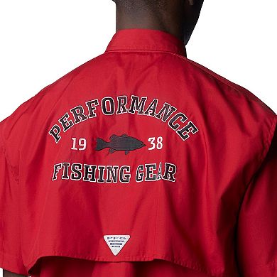 Men's Columbia Crimson Oklahoma Sooners Bonehead Button-Up Shirt