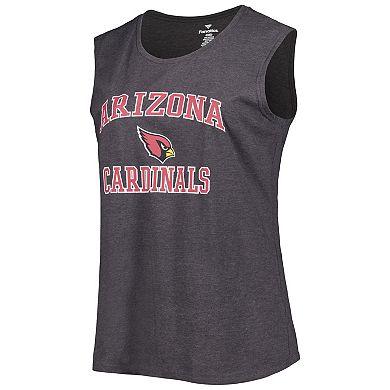Women's Fanatics Branded Heather Charcoal Arizona Cardinals Plus Size Tank Top