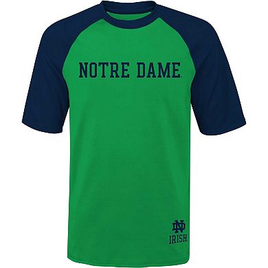 Youth  Green Notre Dame Fighting Irish Mecca Dunes Rash Guard Raglan T-Shirt