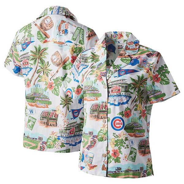 Chicago Cubs Reyn Spooner Youth scenic Button-Up Shirt - White