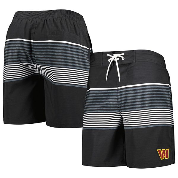 Mens G Iii Sports By Carl Banks Black Washington Commanders Coastline Volley Swim Shorts 