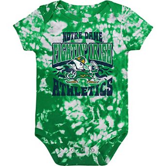 Newborn & Infant Green Notre Dame Fighting Irish Lil Rocker Tie-Dye Bodysuit