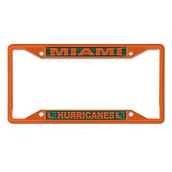 WinCraft Miami Hurricanes Chrome Color License Plate Frame