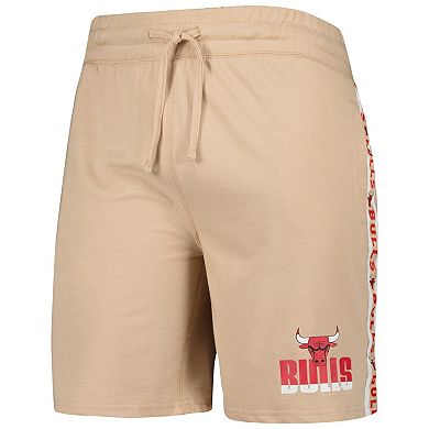 Men's Concepts Sport Tan Chicago Bulls Team Stripe Shorts