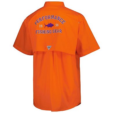 Men's Columbia Orange Clemson Tigers Bonehead Button-Up Shirt