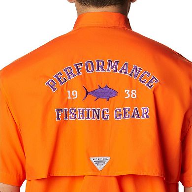 Men's Columbia Orange Clemson Tigers Bonehead Button-Up Shirt