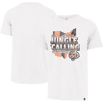 Men's '47 White Cincinnati Bengals The Jungle is Calling Regional Franklin T-Shirt