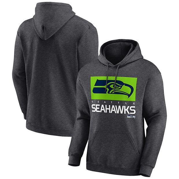 Men's Charcoal Seattle Seahawks Breakneck Blitz Pullover Hoodie