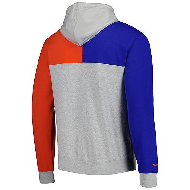 Men's Mitchell & Ness Heather Gray Florida Gators Tie-Breaker Pullover Hoodie