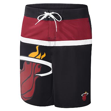 Men's G-III Sports by Carl Banks Black Miami Heat Sea Wind Swim Trunks