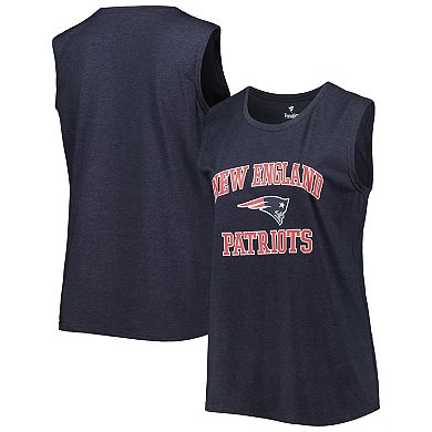 Women's Fanatics Branded Heather Navy New England Patriots Plus Size Tank Top