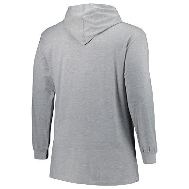 Men's Heather Gray Tampa Bay Lightning Big & Tall Pullover Hoodie