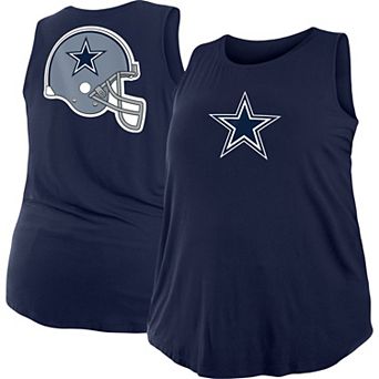 Women's New Era Navy Dallas Cowboys Plus Size Tank Top