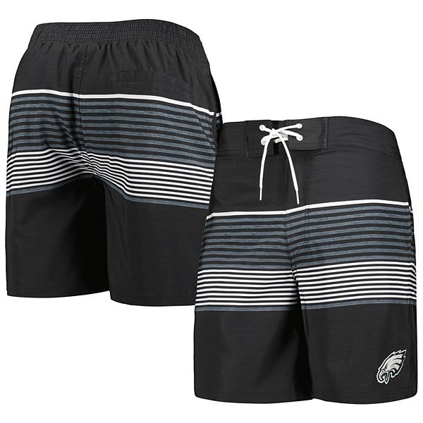 Mens G Iii Sports By Carl Banks Black Philadelphia Eagles Coastline Volley Swim Shorts 