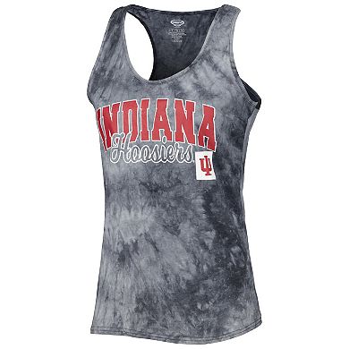 Women's Concepts Sport Charcoal Indiana Hoosiers Billboard Tie-Dye Tank Top and Shorts Sleep Set