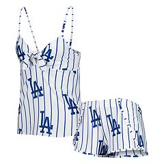 Women's Concepts Sport Cream Los Angeles Dodgers Fluffy Hoodie Top & Shorts Sleep Set Size: Small