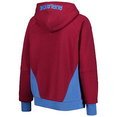 Women's Starter Burgundy Colorado Avalanche Wishbone Half-Zip Hoodie