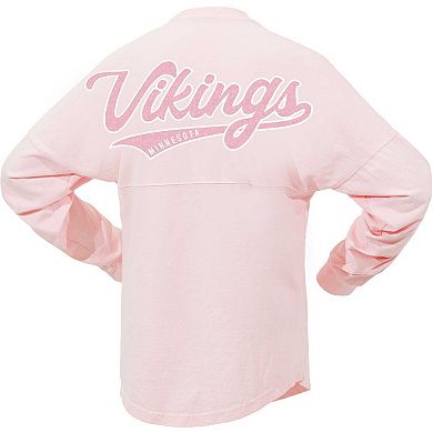 Women's Fanatics Branded Pink Minnesota Vikings Millennial Spirit Jersey T-Shirt
