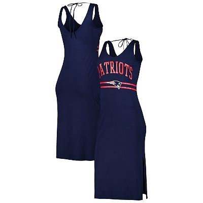 new england patriots jersey dress Women's Gameday Couture White/Navy New England Patriots Bling It Full Sequin Jersey Dress Size: Medium