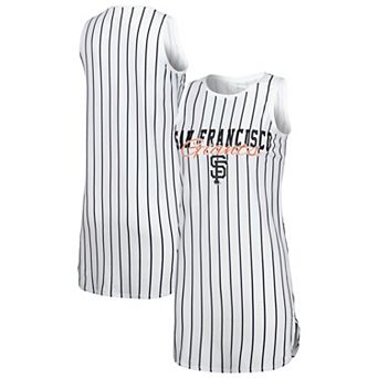 Women's Concepts Sport White San Francisco Giants Reel Pinstripe Knit Sleeveless Nightshirt