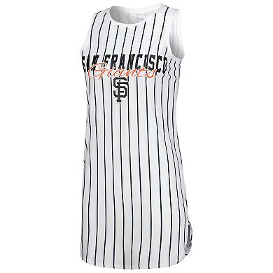 Women's Concepts Sport White San Francisco Giants Reel Pinstripe Knit Sleeveless Nightshirt