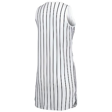 Women's Concepts Sport White San Francisco Giants Reel Pinstripe Knit Sleeveless Nightshirt