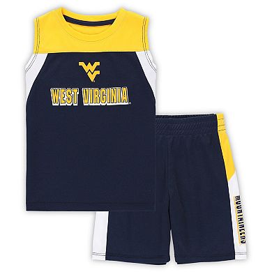 Toddler Colosseum Navy West Virginia Mountaineers Ozone Tank Top & Shorts Set